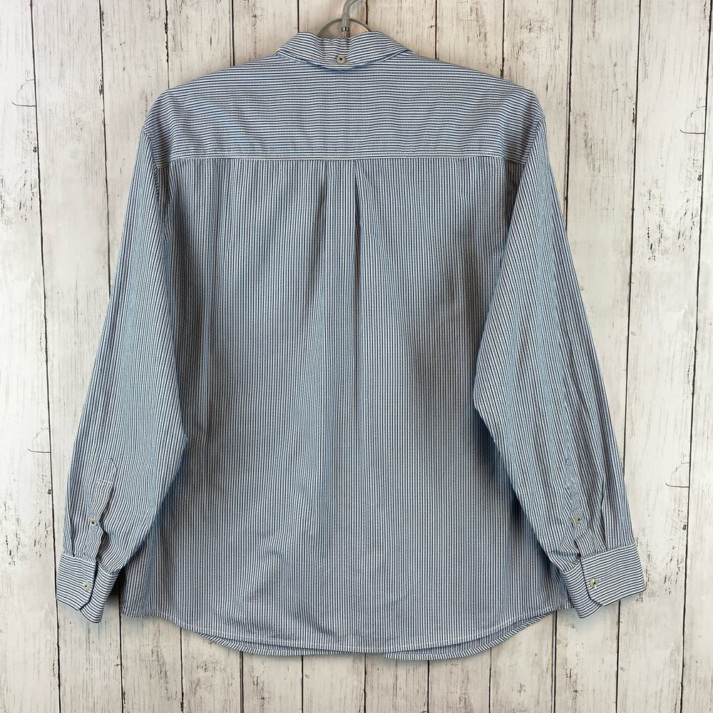 Tommy Bahama Blue Cotton Striped Long Sleeve Button-Down Shirt Plus Size XXL - Picture 8 of 13